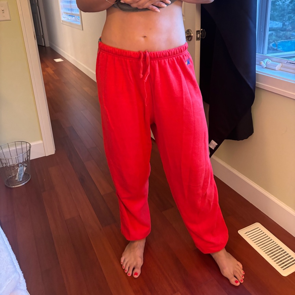 Aviator Nation Vibrant Red Joggers